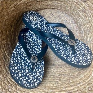 Tory Burch Black Flip Flop Sandals